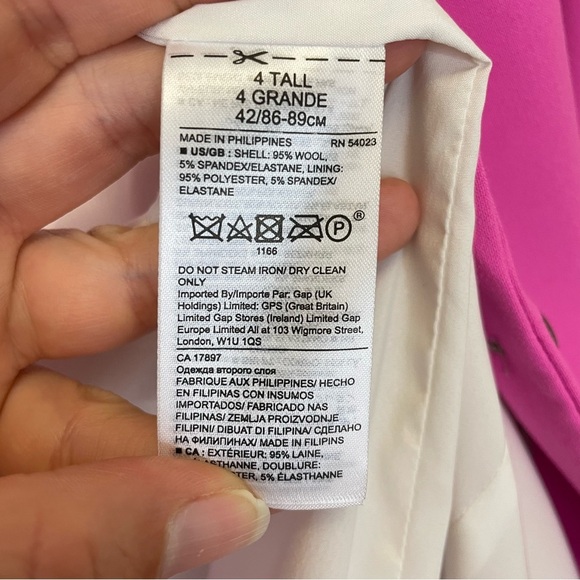 Banana Republic Long and Lean Wool Blend Tailored Blazer Size 4 Tall - Picture 8 of 11